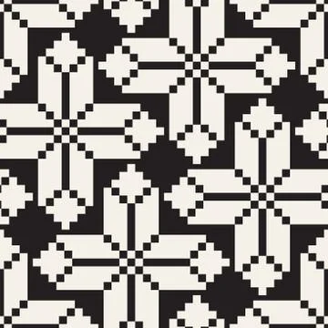 Vector seamless cross tiling pattern. Modern stylish geometric texture. Repea Stock Illustration