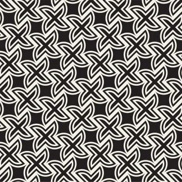 Vector seamless cross tiling pattern. Modern stylish geometric texture. Repea Stock Illustration