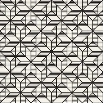 Vector seamless cross tiling pattern. Modern stylish geometric lattice textur Stock Illustration