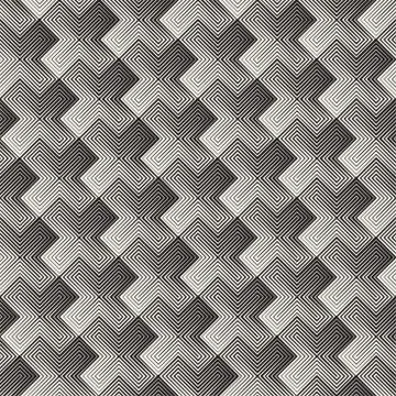 Vector seamless cross tiling pattern. Modern stylish geometric lattice textur Stock Illustration