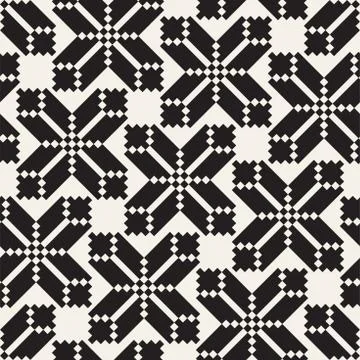Vector seamless cross tiling pattern. Modern stylish geometric lattice textur Stock-Illustration