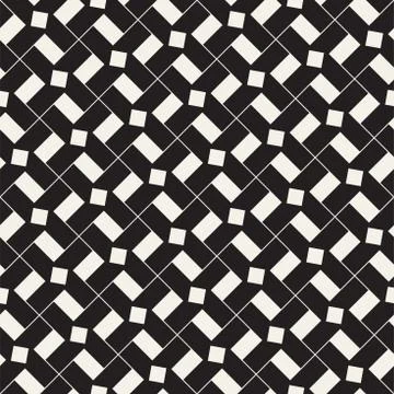 Vector seamless cross tiling pattern. Modern stylish geometric lattice textur Illustrazione stock