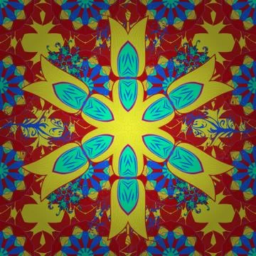 Vector seamless cute flower pattern. Spring summer time. Holidays mood. Gentle r Stock Illustration