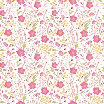 Vector seamless cute little flower pattern Stockillustratie