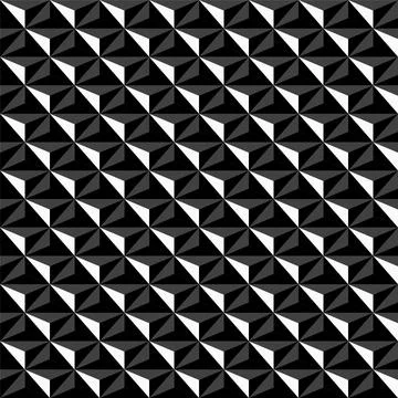 Vector seamless dark geometric pattern. Monochrome mosaic repeatable background イラスト素材