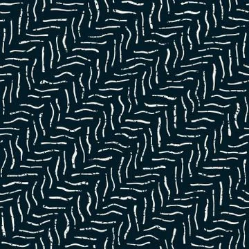 Vector Seamless Dark Hand Drawn Distorted Lines Grunge Retro Pattern 스톡 일러스트