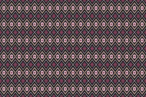 Vector seamless decorative ethnic pattern colorful geometric knitting Stock Illustration