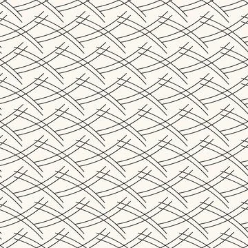 Vector seamless decorative minimalistic monochrome striped pattern - geometri Stock Illustration