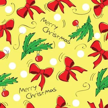 Vector seamless decorative pattern with bows 스톡 일러스트