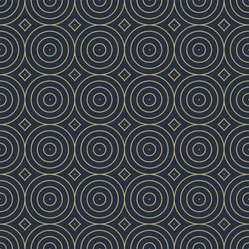 Vector seamless decorative pattern with geometric circles shapes. Abstract Stock Illustration