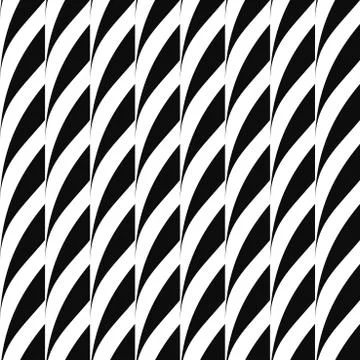 Vector seamless decorative pattern. Striped black and white texture. Abstract Illustrazione stock