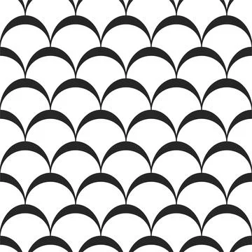 Vector seamless decorative stylish pattern - black and white design. Elegant Ilustração Stock