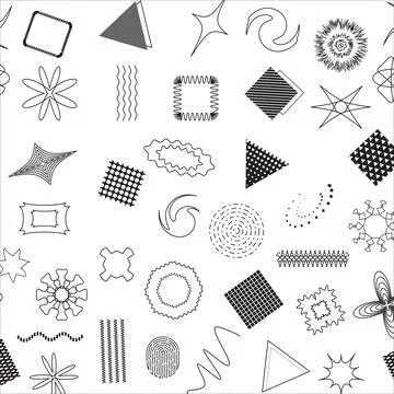 Vector seamless design. Simple geometric shapes and figures. EPS 10. Stock Illustration