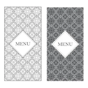 Vector seamless design texture menu Vintage frame ornament or geometric shapes 스톡 일러스트