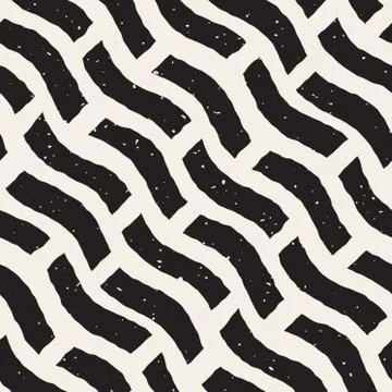 Vector Seamless Diagonal Lines Grungy Pattern Stock Illustration
