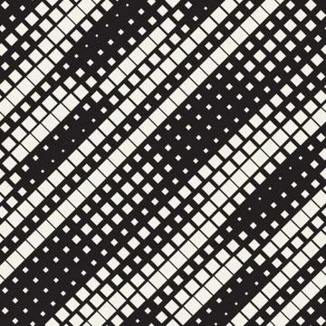 Vector Seamless Diagonal Lines Halftone Pattern Stock Illustration
