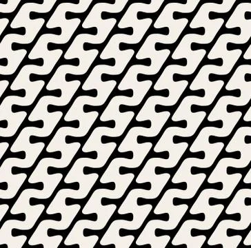 Vector Seamless Diagonal Rounded Lines Pattern Illustrazione stock