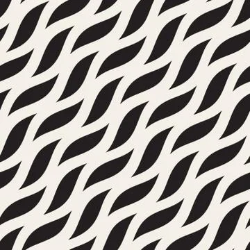 Vector Seamless Diagonal Wavy Shapes Pattern Illustrazione stock