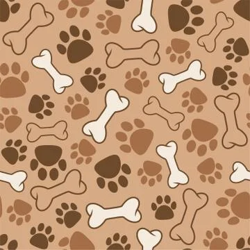 Vector seamless dog pattern Stock Illustration