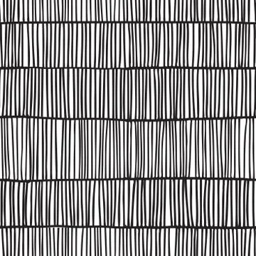 Vector seamless doodle pattern. Abstract background with ink str Stock Illustration