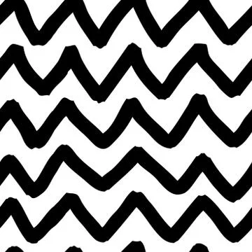 Vector seamless doodle pattern. Abstract background with zigzag Illustrazione stock