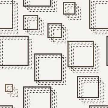 Vector seamless dotted and lined pattern Stock Illustration