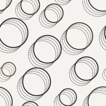 Vector seamless dotted and lined pattern Illustrazione stock