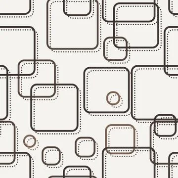Vector seamless dotted and lined pattern Stockillustratie