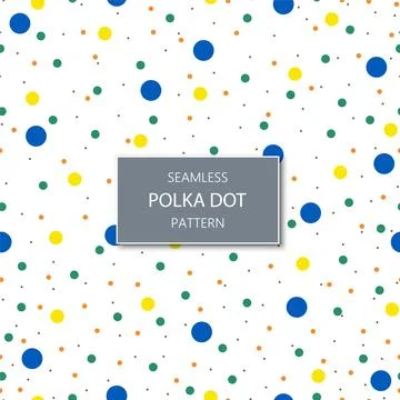 Vector seamless dotted colorful pattern. Abstract trendy spotted white Иллюстрация
