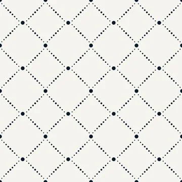 Vector seamless dotted pattern - geometric monochrome texture. Modern stylish Illustrazione stock