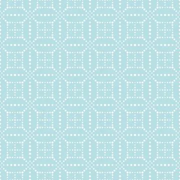 Vector seamless dotted pattern - geometric blue texture. Minimalistic stylish Ilustração Stock