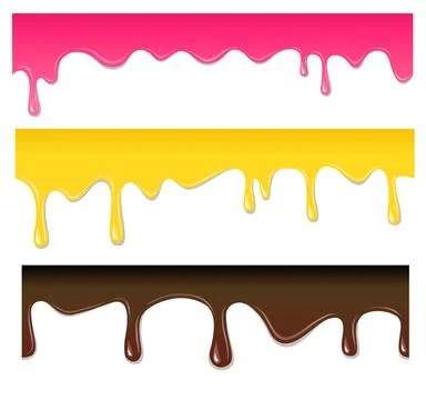 Vector seamless drips Seamless drips isolated on white background, illustr... Stock Photos