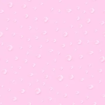 Vector seamless drops pattern on pink background Stock Illustration