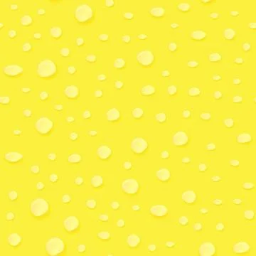 Vector seamless drops pattern on yellow background Stock Illustration