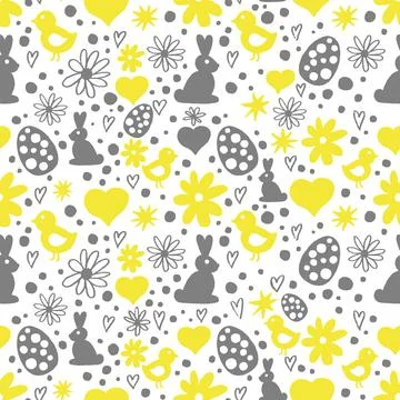 Vector seamless Easter pattern. Stockillustratie