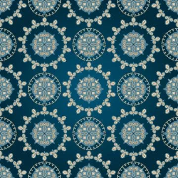Vector seamless eastern pattern Stock Illustration