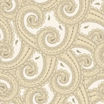 Vector seamless eastern style paisley background Illustrazione stock