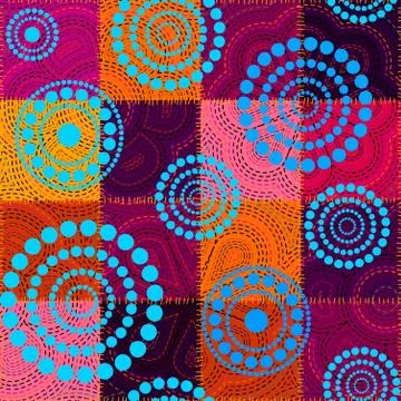 Vector seamless ethnic patchwork pattern 스톡 일러스트