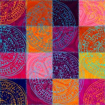 Vector seamless ethnic patchwork pattern Stockillustratie