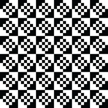Vector seamless ethnic pattern, black and white motifs template Illustrazione stock