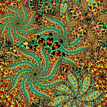 Vector seamless ethnic pattern Illustrazione stock