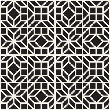Vector seamless ethnic pattern. Repeating abstract background. Black and white イラスト素材