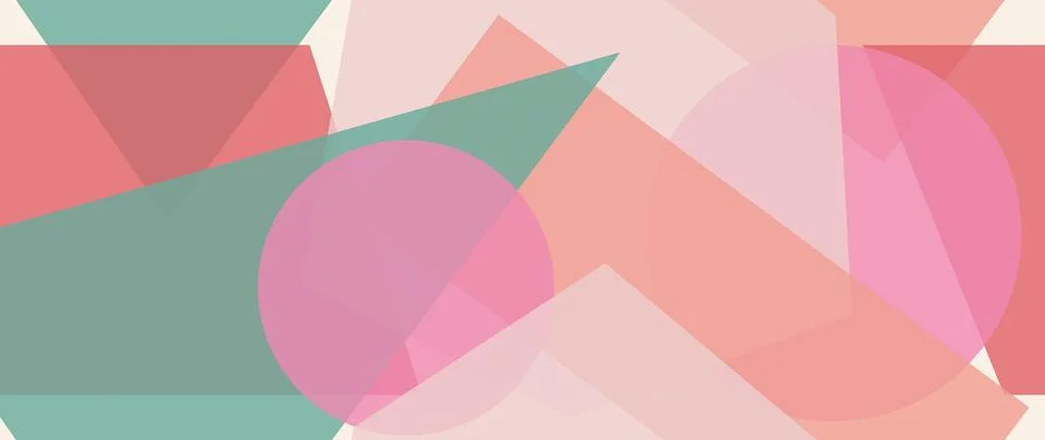 Vector seamless flat background. Colorful beautiful shapes. Minimalist cartoon Stock Illustration