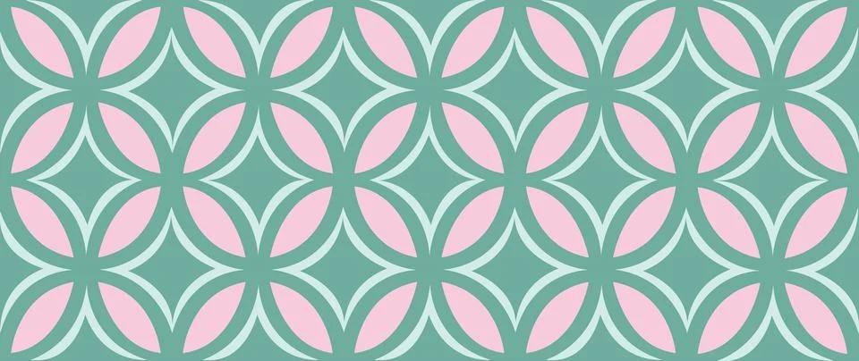 Vector seamless flat background. Colorful beautiful shapes. Minimalist cartoon Stock Illustration