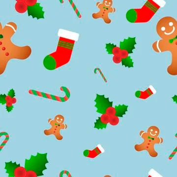 Vector seamless flat pattern with icons a Illustrazione stock