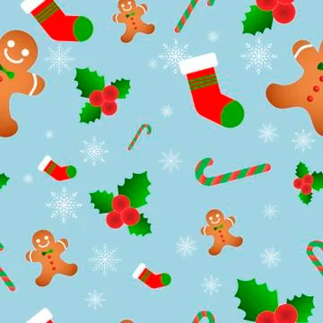 Vector seamless flat pattern with icons a Stock Illustration