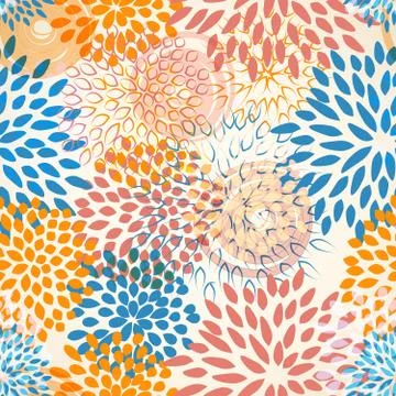 Vector seamless floral background Illustrazione stock