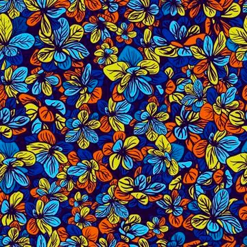 Vector seamless floral background. Stock Illustration