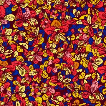 Vector seamless floral background Stock Illustration