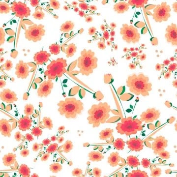 Vector seamless floral background Stock Illustration